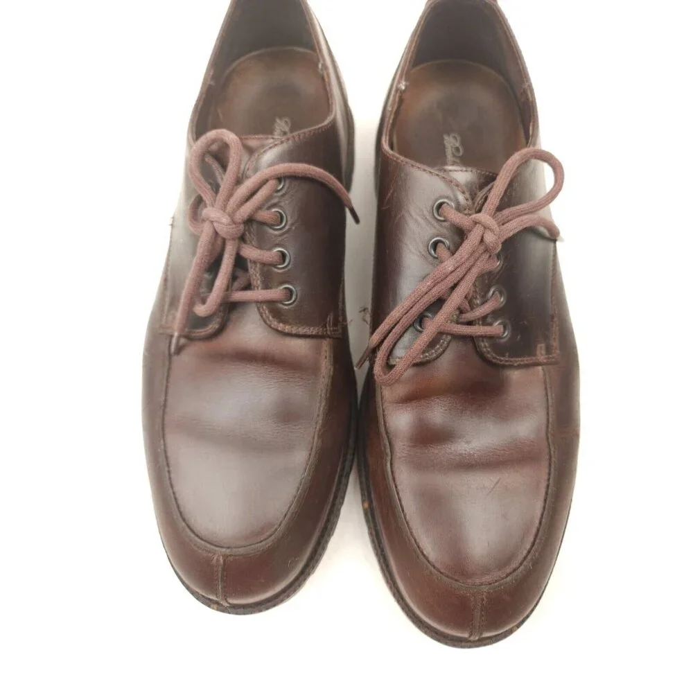 Brooks Brothers Antique Brown Leather Oxford Split Toe Dress Shoes Mens 11 M